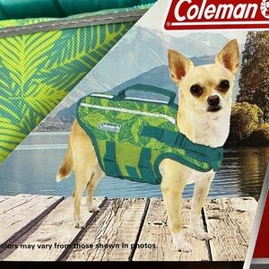 NWT Coleman Dog Pet Floatation Vest Life Jacket Up To 15 LBS Pool Lake  XS